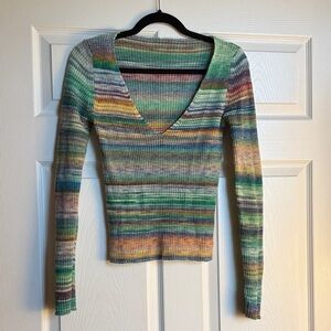 Paloma Wool Multicolor Striped V-Neck Sweater